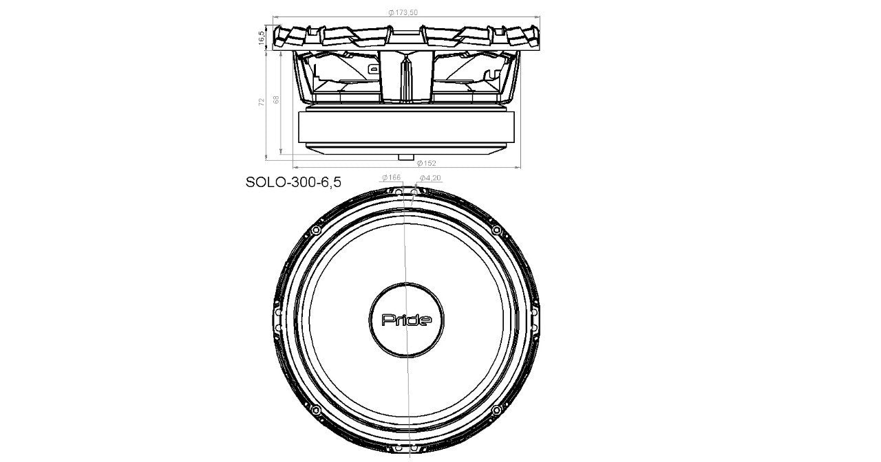 Solo 300 6.5" Speakers 300W